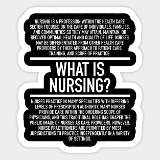 Nursing Defined Sticker